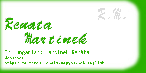 renata martinek business card